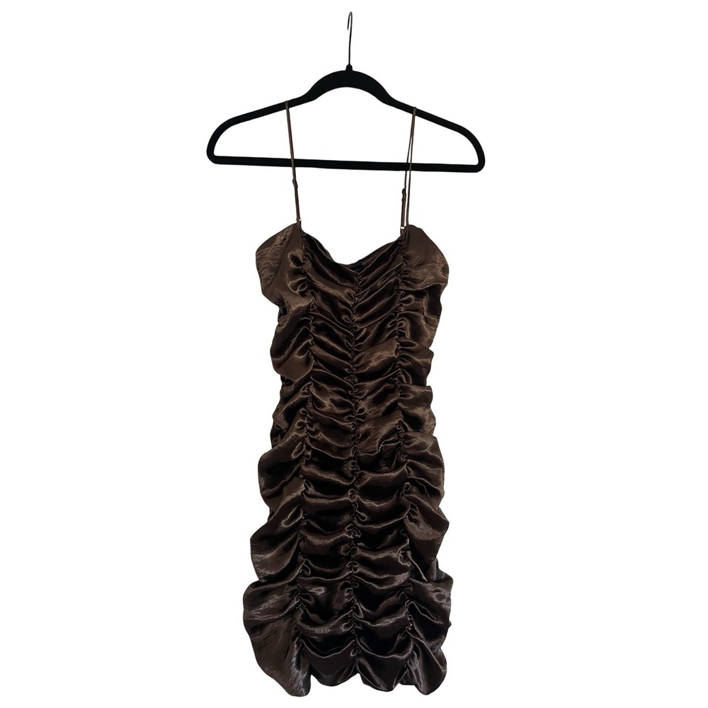 Y2K Urban Outfitters  Brown Body Con Mini Bubble  Dress Size S, Prom, Wedding